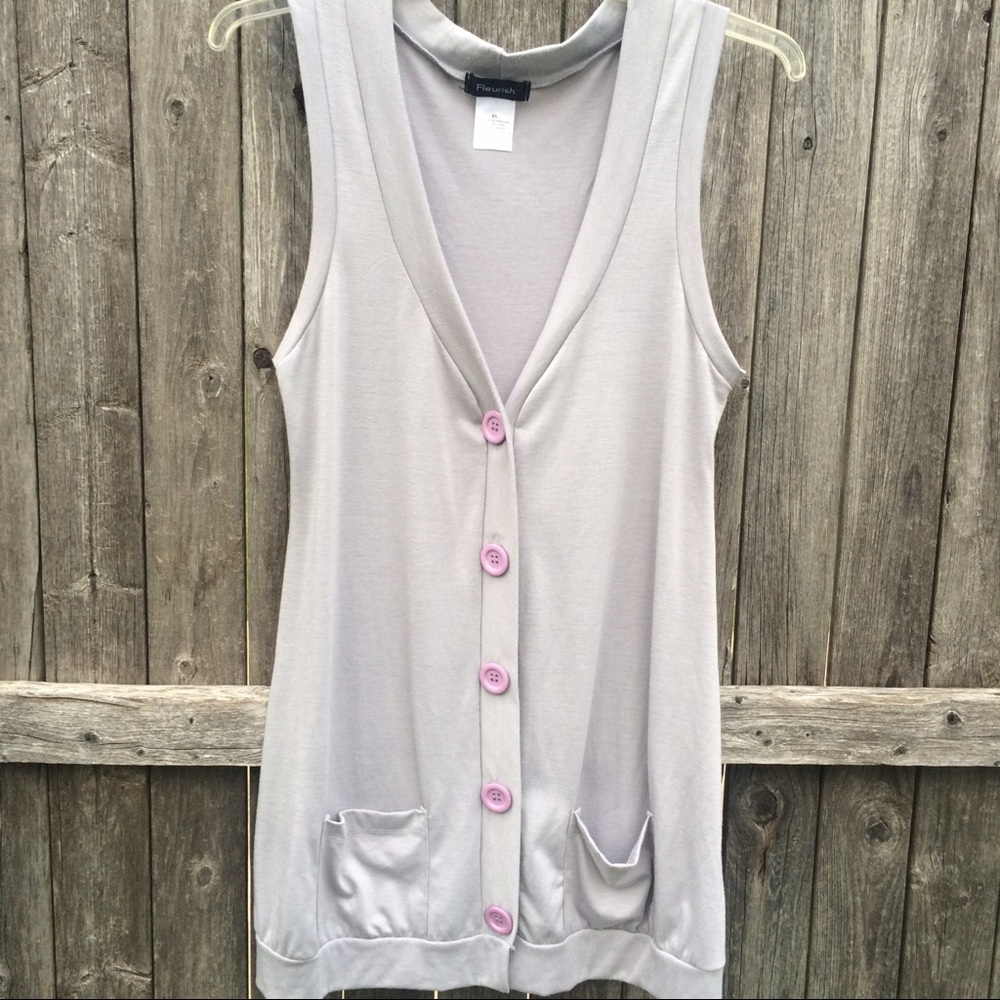 Fleurish gray vest