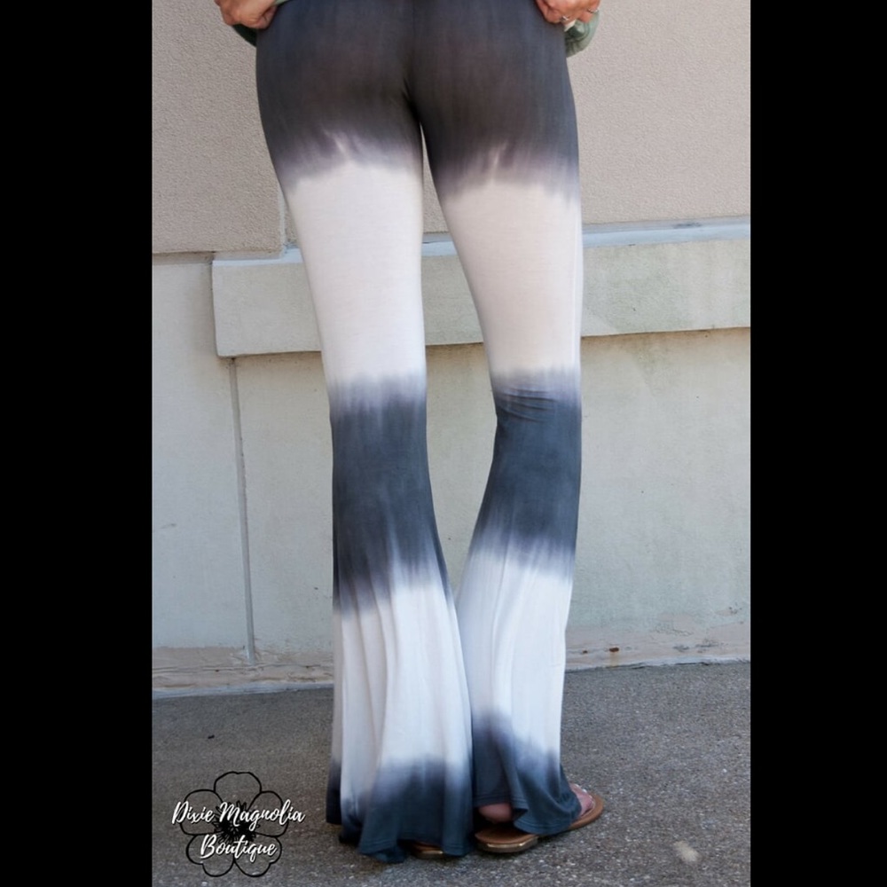 Dip Dye Bell Bottom Pants - Grey/White - Picture 3 of 3