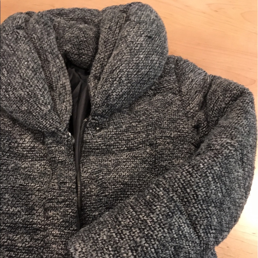 Salt & Pepper Grey puffer long coat