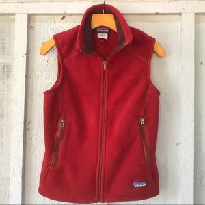 Deep red Patagonia Synchila fleece vest
