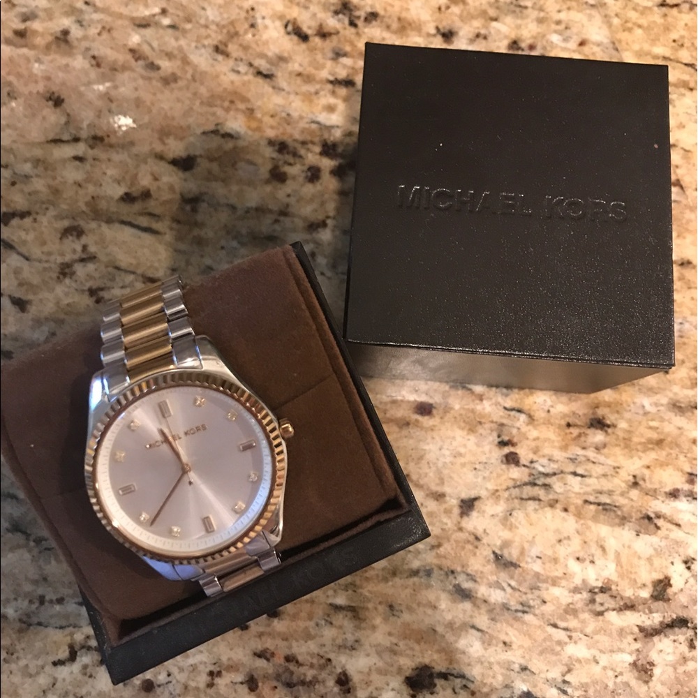 💯 auth MICHAEL KORS two time watch