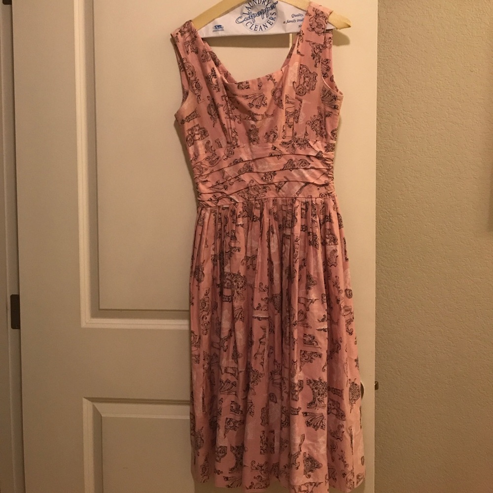 Flash Sale! 1950s Pink Vintage Dress with French