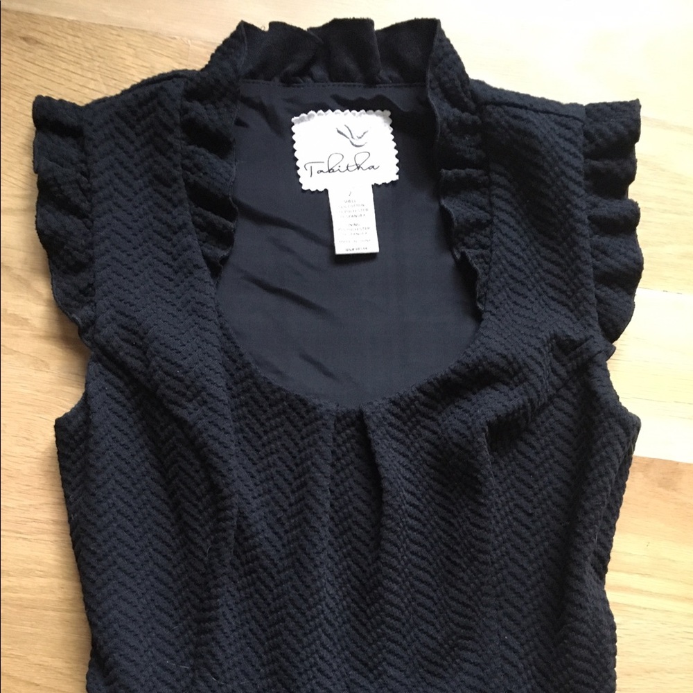 Anthropologie Tabitha Black Dress Size 2