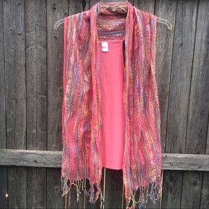 Coral vest dress barn