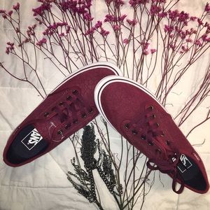 BNWOT Red leather Vans