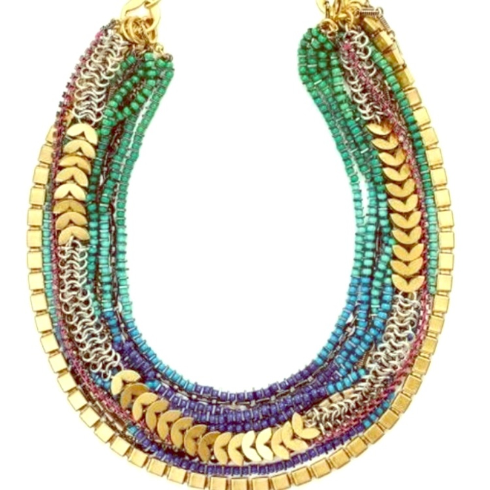 Stella and Dot Utopia Necklace used as display