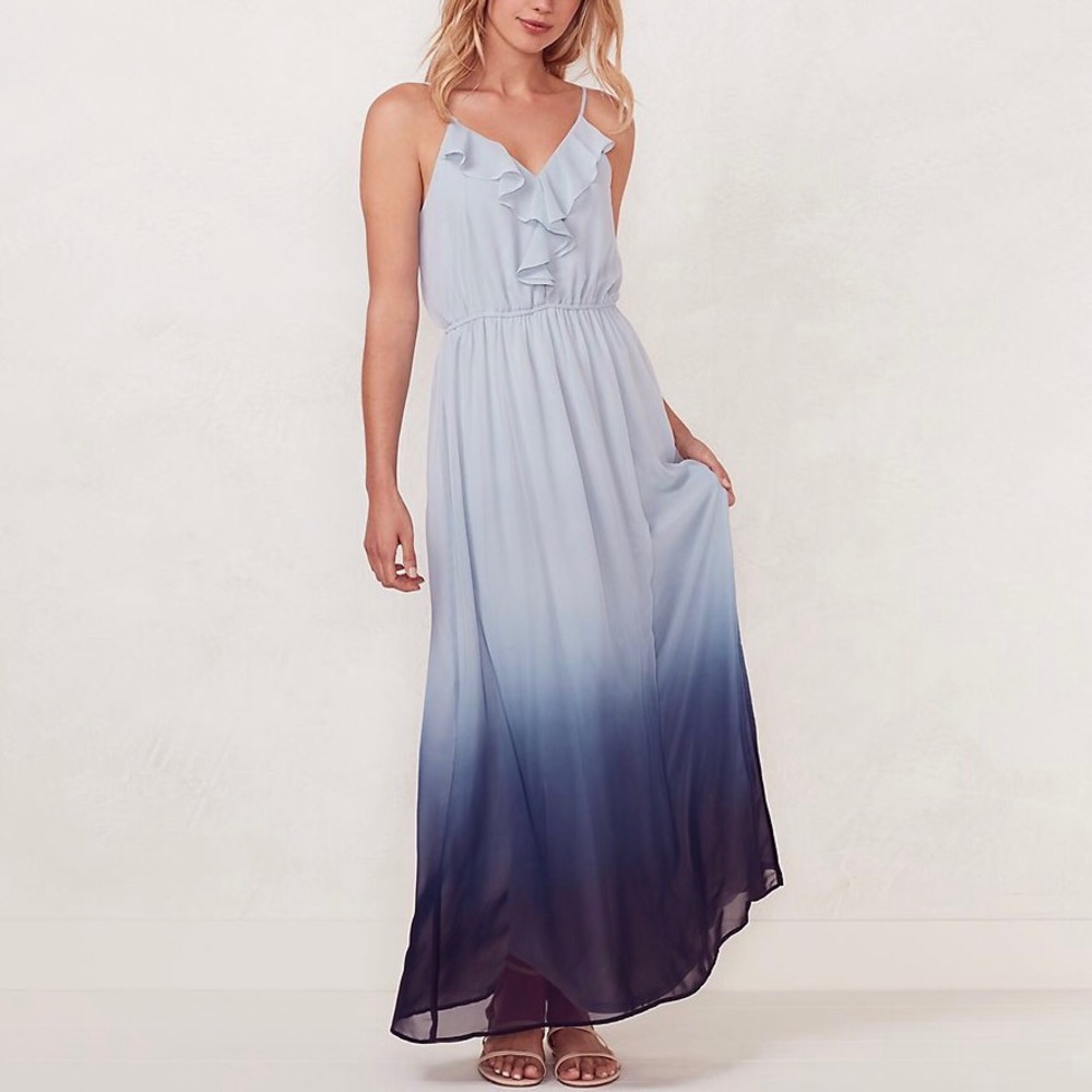SALE 🎉 Lauren Conrad Periwinkle Ombré Maxi Dress