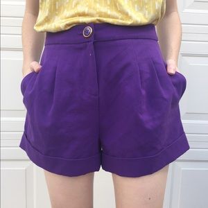 Purple High Waited Shorts Forever 21