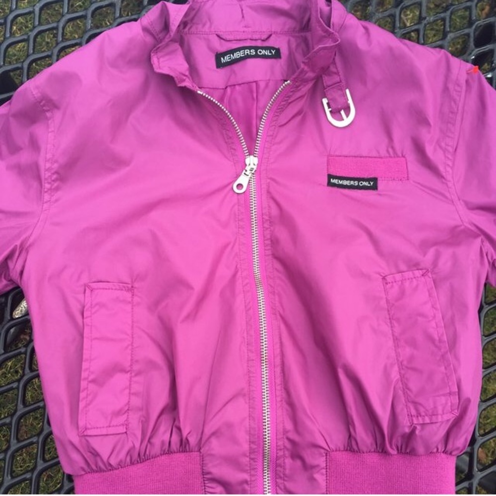 MEMBERS ONLY Magenta Bomber Jacket
