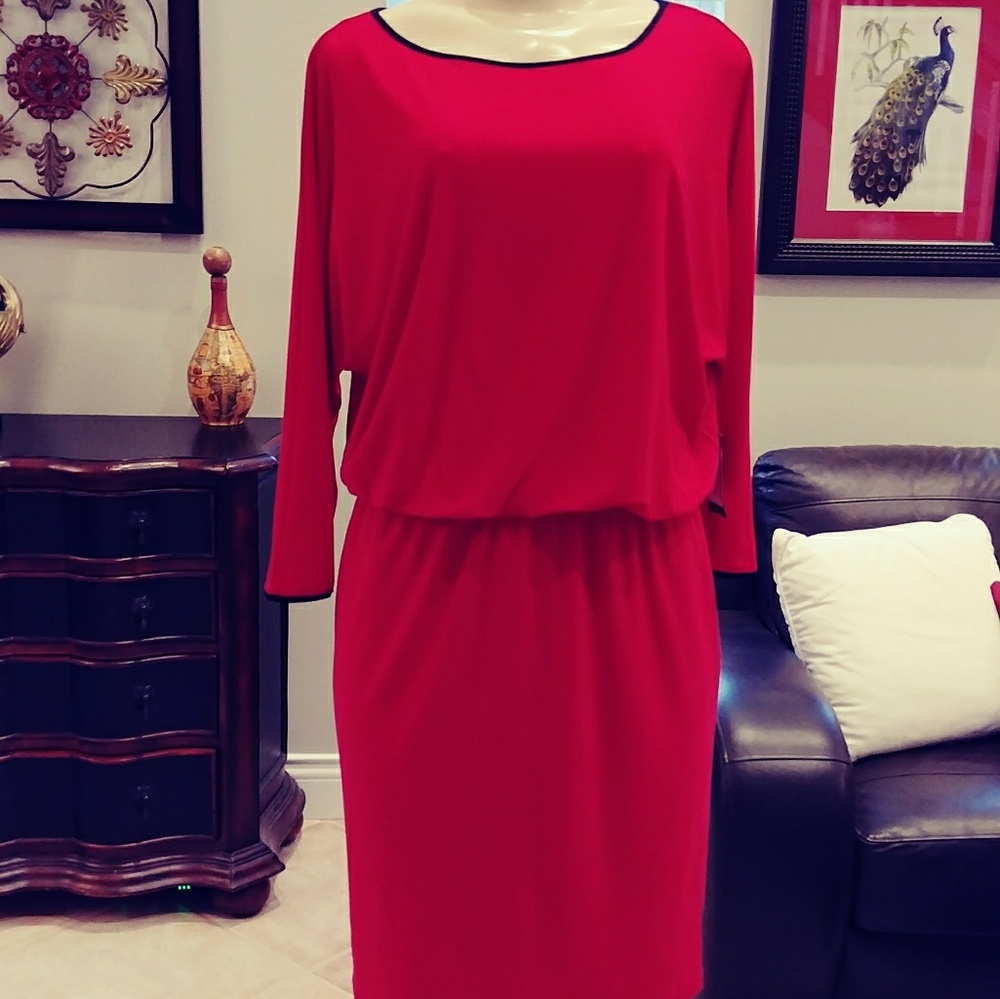 Red Nine West dress sz 4 NWT