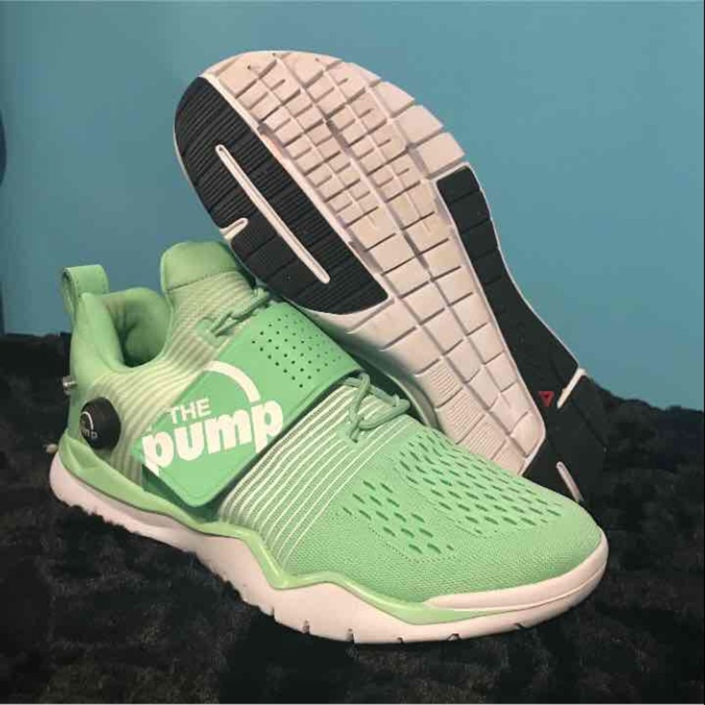 Green the pump reebok running shoes