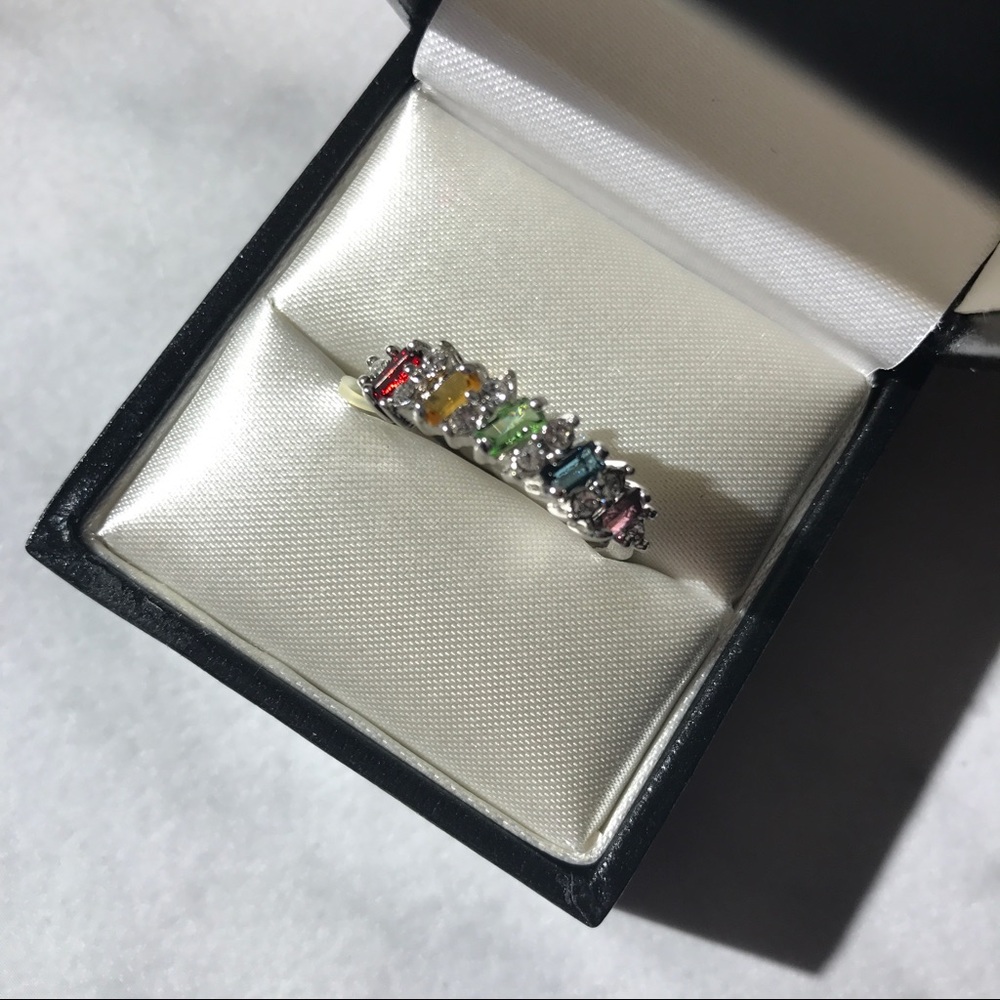 NEW Rainbow 🌈 Pride Multicolored Gem Stone Ring