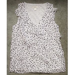 Ann Taylor Loft sleeveless polka dot top