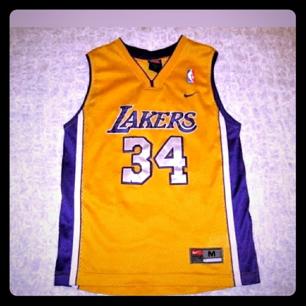 Vintage Lakers Basketball Jersey Nike #34 Shaq