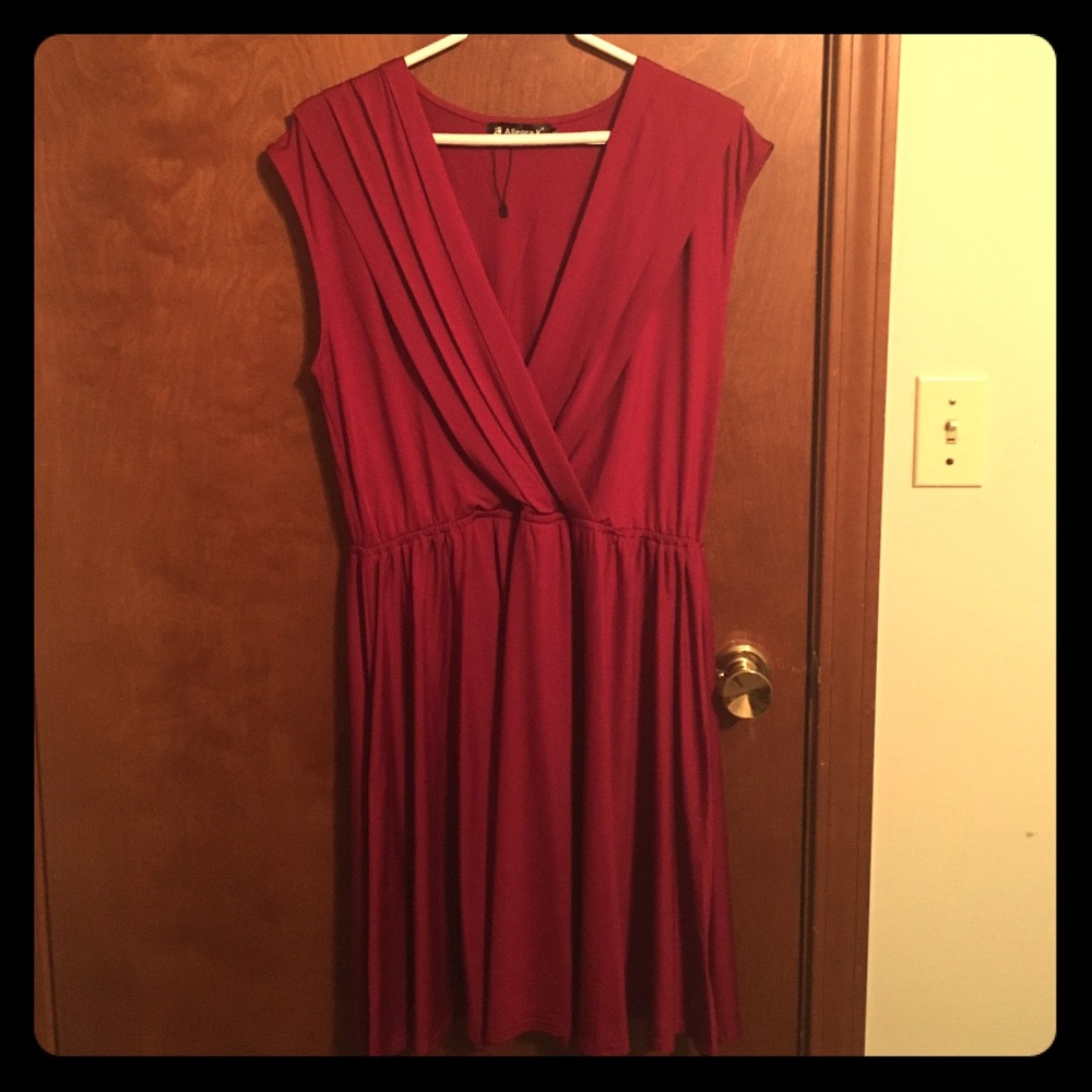 Classy cranberry dress, size XL
