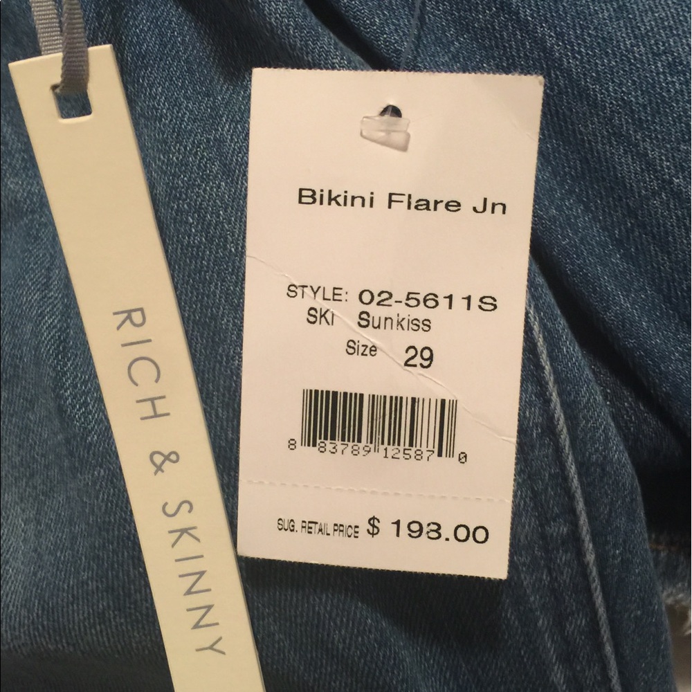 NWT Rich & Skinny designer flare jeans- Size 29