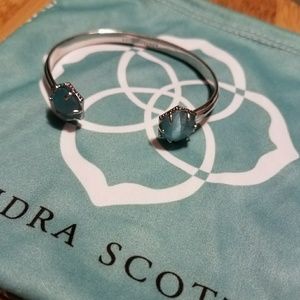 Kendra Scott Arden Silver and Sky Blue Cuff