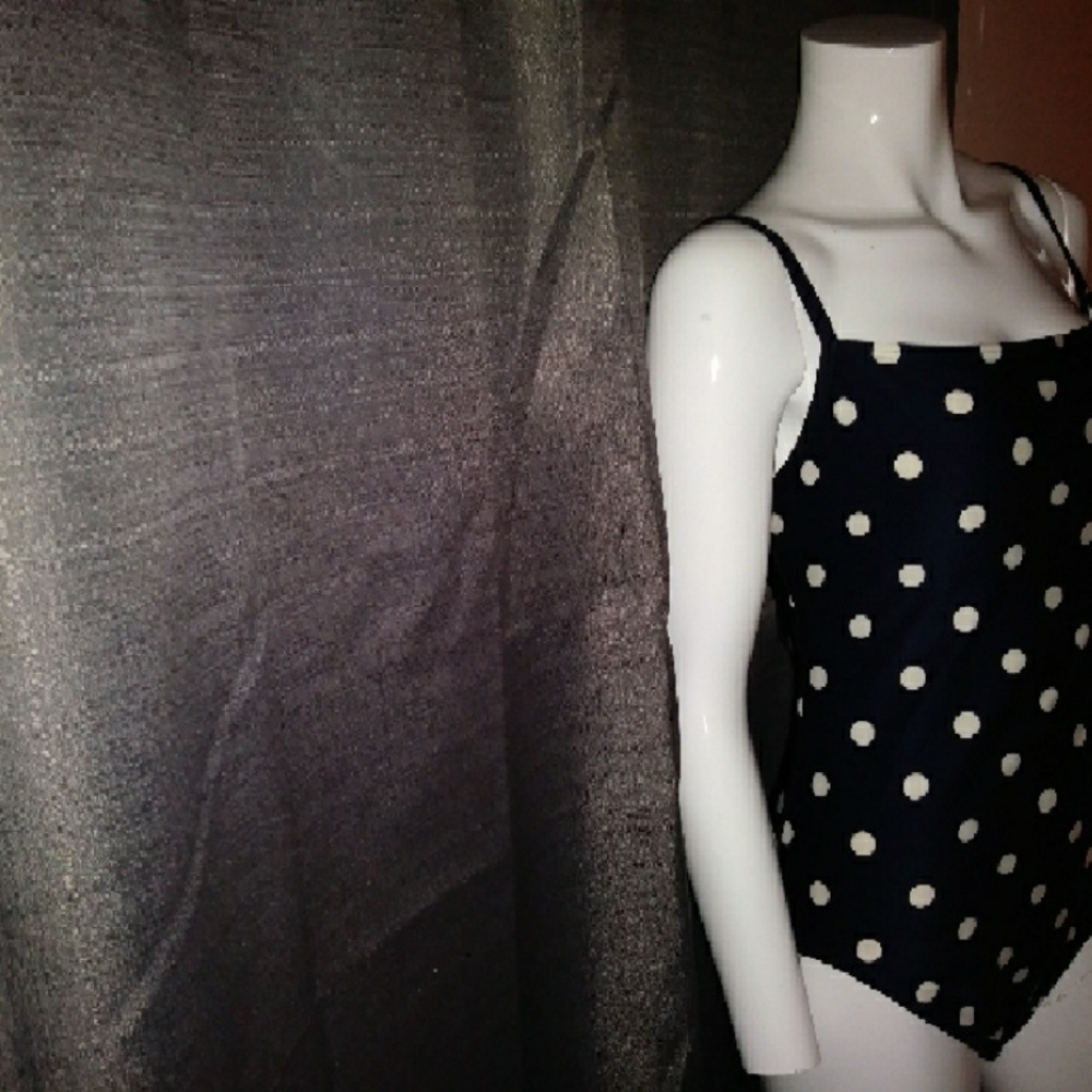 Junior one piece swimsuit sz XL Kate Spade polka d