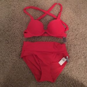 Aerie new bikini high waist bottom push-up top