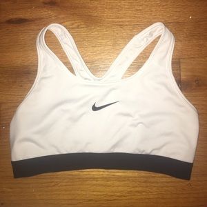 White and black Nike sports bra