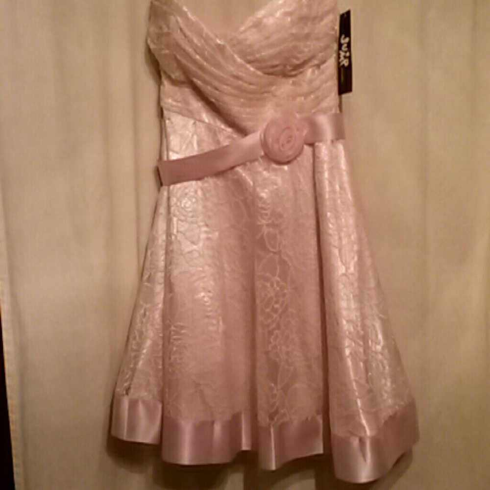 Women's Strapless lace dress