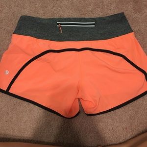Lululemon Coral Athletic Shorts
