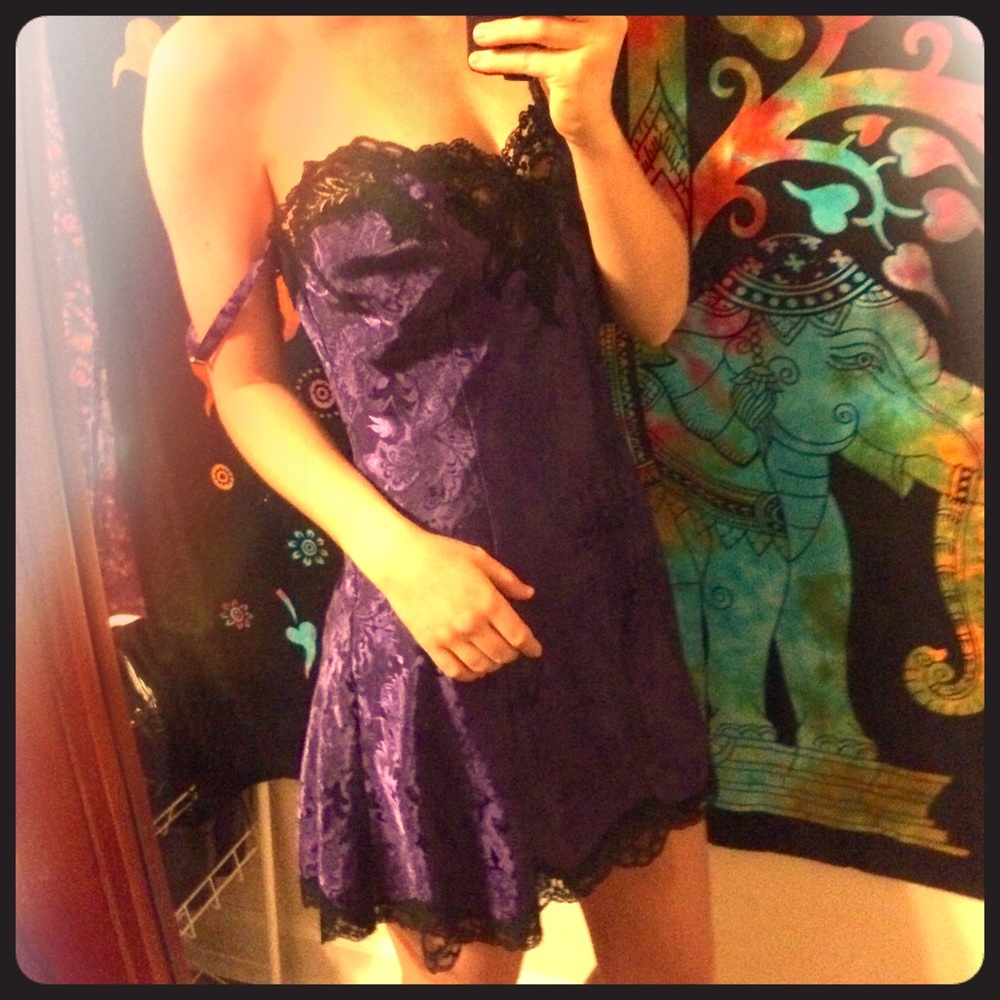 Vintage Victoria's Secret satin & lace nightgown