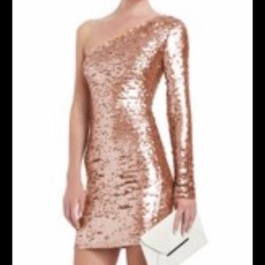 BCBG one shoulder sequin dress