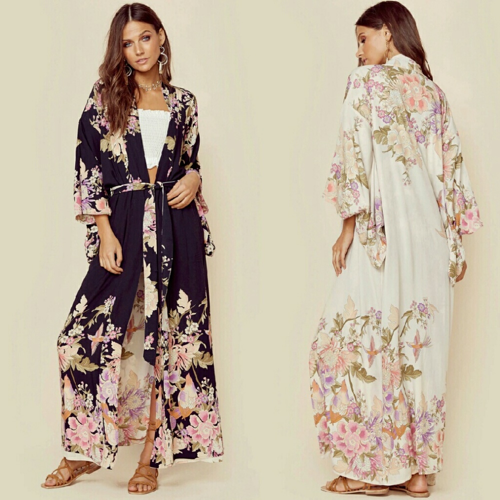 Spell blue skies kimono reversible luxe designs os - Picture 2 of 6