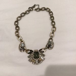 Black clear rhinestone with gunmetal chain