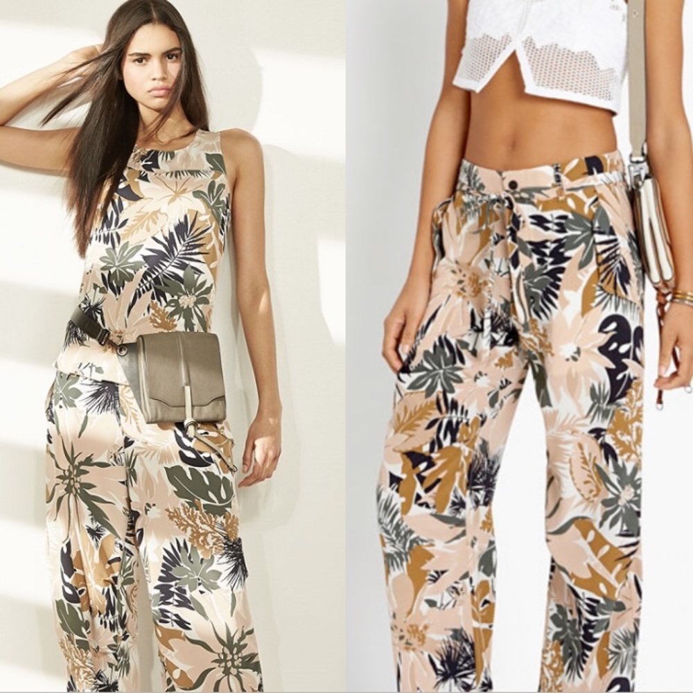 🆕rag & bone tropical floral print 100% silk pant - Picture 2 of 8