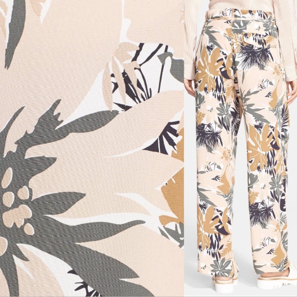 🆕rag & bone tropical floral print 100% silk pant - Picture 4 of 8