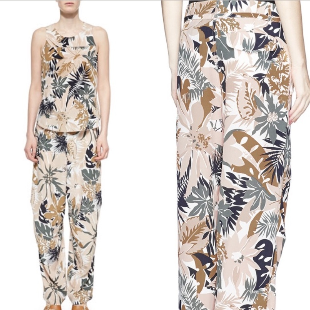 🆕rag & bone tropical floral print 100% silk pant - Picture 6 of 8