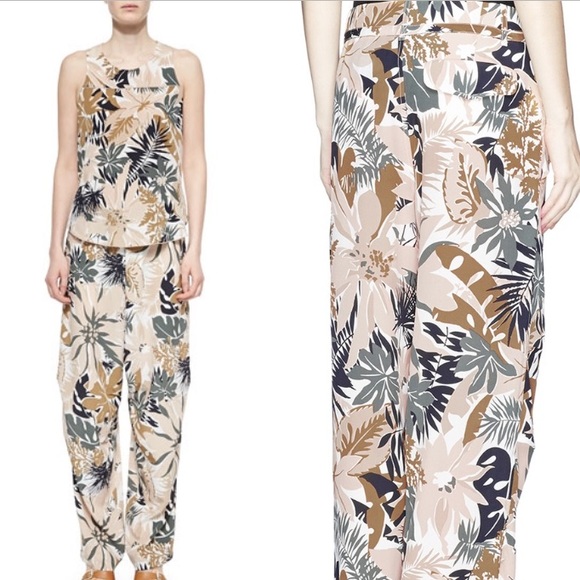 🆕rag & bone tropical floral print 100% silk pant - Picture 6 of 8