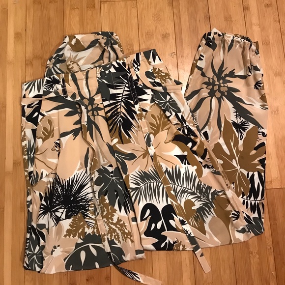 🆕rag & bone tropical floral print 100% silk pant - Picture 7 of 8