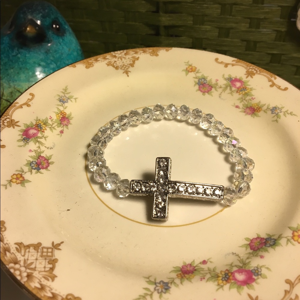 Crystal Cross Bracelet