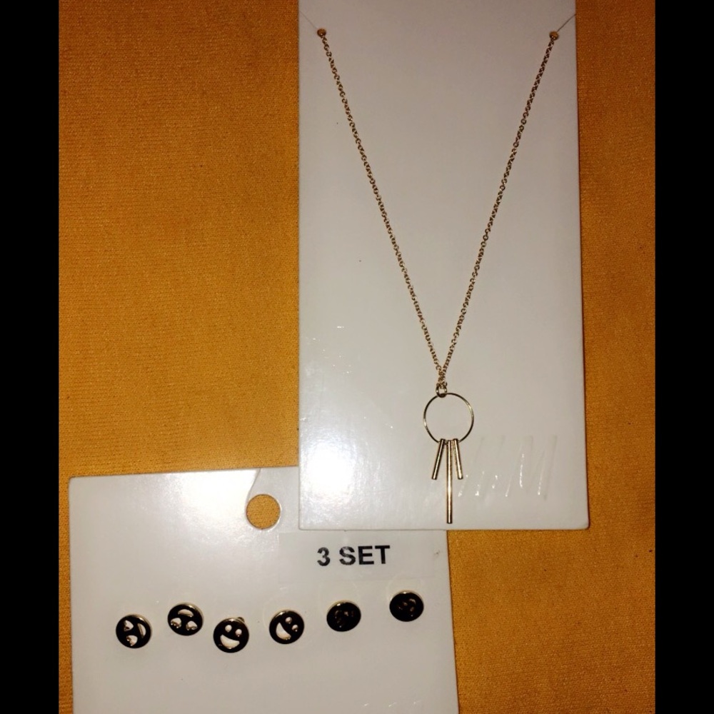 3 earring set and necklace