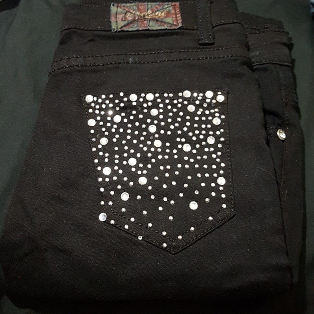 Machine black skinny jeans