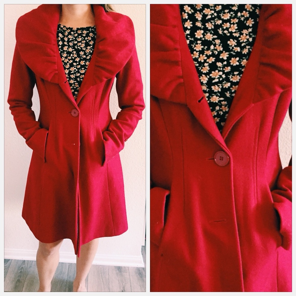 Woal fit and flare coat