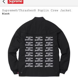 supreme thrasher poplin crew jacket