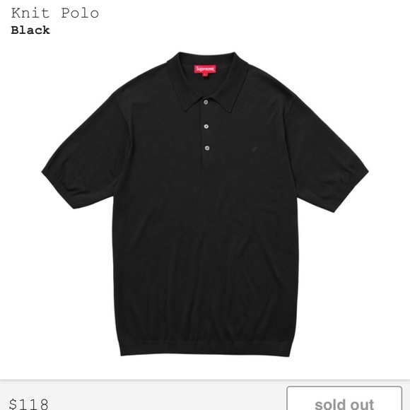 Polo Shirt Polo Black Supreme Silk Polo Supreme Knit Polo