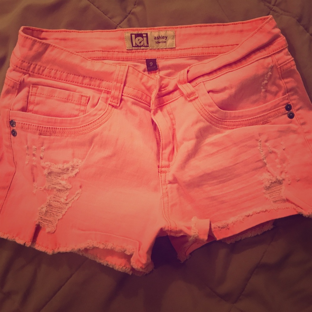 Summer casual coral lightweight shorts