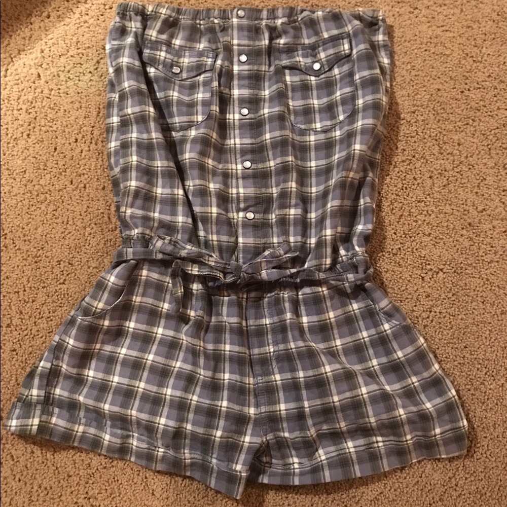 Plaid Roxy Romper (M)