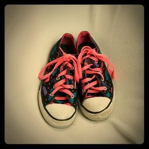 Converse with Multicolored mustache print