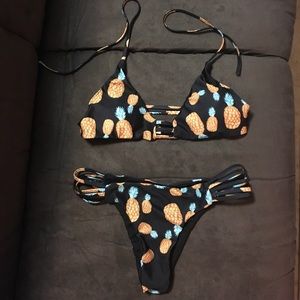 Pineapple print bikini