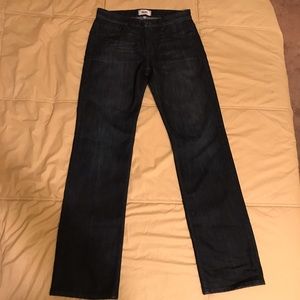 Paige - Doheny (Straight Fit) Dark Denim Pants