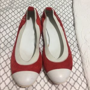 Chanel Suede and Leather Ballerina Flats