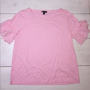 JCREW Ruffle Sleeve Top