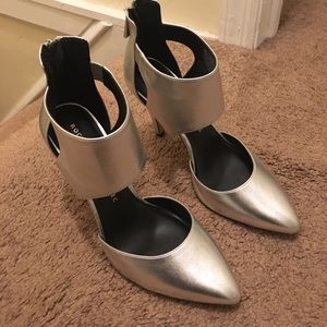 Silver Metallic Heels