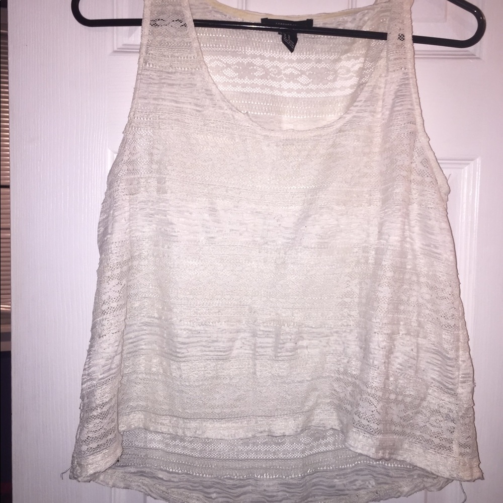 White lace tank top